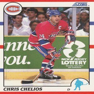 Chris Chelios - 1990 Score Hockey Card
